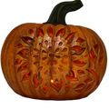 Pumpkin B/O Lighted Resin Cutout