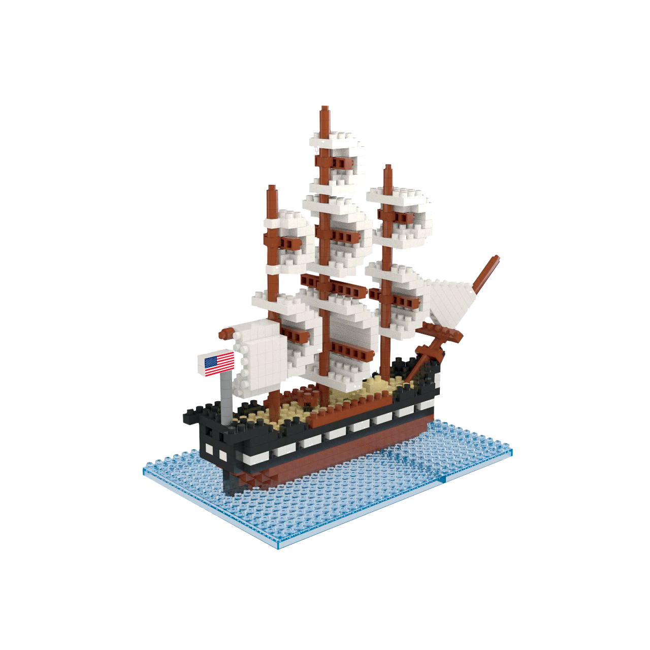 USS Constitution Mini Building Blocks