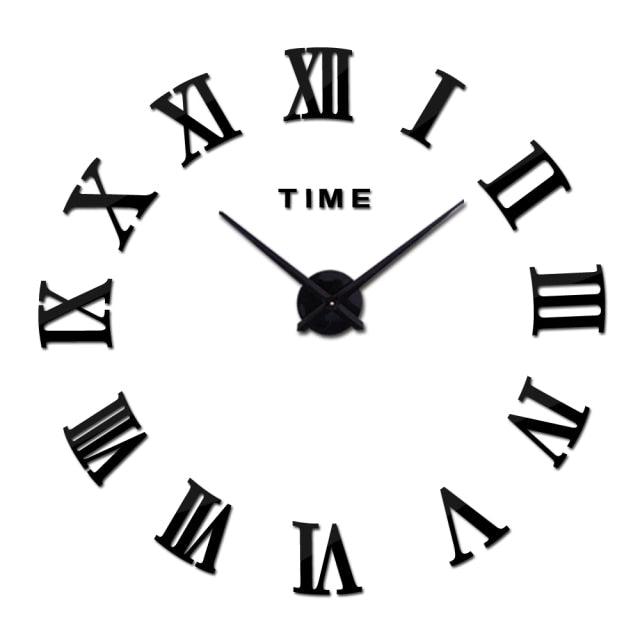 Wall Clock Promotion New Home Decor Large Roman Mirror 3D Wall Clock Mirror Surface Decorative Clock Large Wall Sticker Clock for Living Room Bedroom Office Home Decorations Fashion  Modern Quartz Clocks Living Room  Sticker Watch