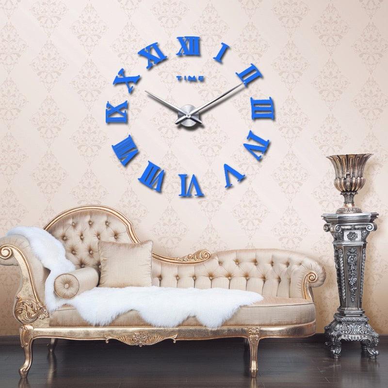 Wall Clock Promotion New Home Decor Large Roman Mirror 3D Wall Clock Mirror Surface Decorative Clock Large Wall Sticker Clock for Living Room Bedroom Office Home Decorations Fashion  Modern Quartz Clocks Living Room  Sticker Watch