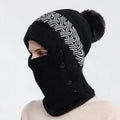 Warm Knitted Beanie Hat and Neck Warmer Set