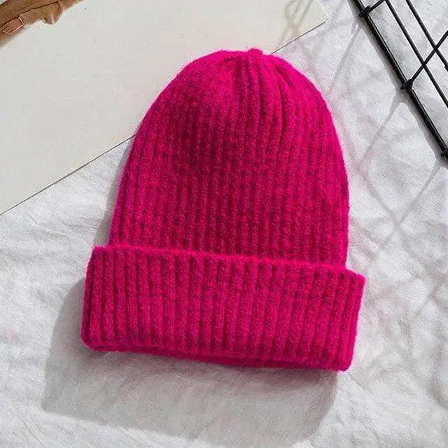 Warm Winter Casual Soft Beanies Cute Unisex Comfortable Knitted Outdoor Autumn Caps For Cold Weathers Thick Colorful Cap For Adults