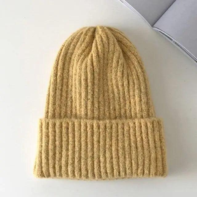 Warm Winter Casual Soft Beanies Cute Unisex Comfortable Knitted Outdoor Autumn Caps For Cold Weathers Thick Colorful Cap For Adults