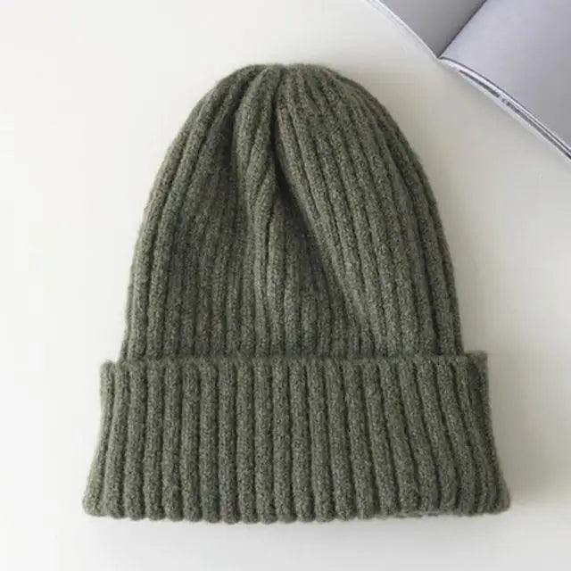Warm Winter Casual Soft Beanies Cute Unisex Comfortable Knitted Outdoor Autumn Caps For Cold Weathers Thick Colorful Cap For Adults