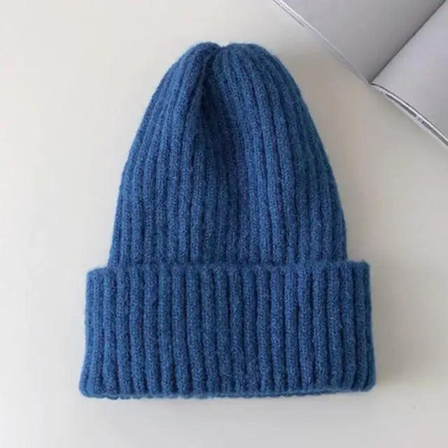 Warm Winter Casual Soft Beanies Cute Unisex Comfortable Knitted Outdoor Autumn Caps For Cold Weathers Thick Colorful Cap For Adults