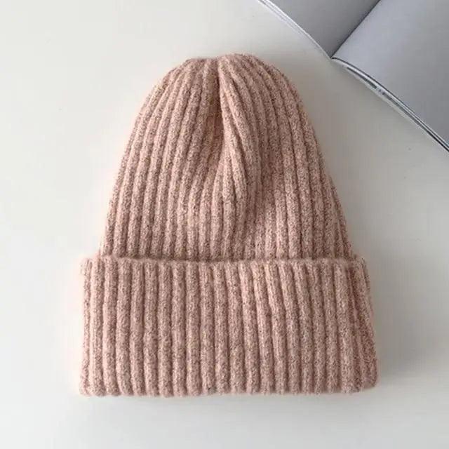 Warm Winter Casual Soft Beanies Cute Unisex Comfortable Knitted Outdoor Autumn Caps For Cold Weathers Thick Colorful Cap For Adults