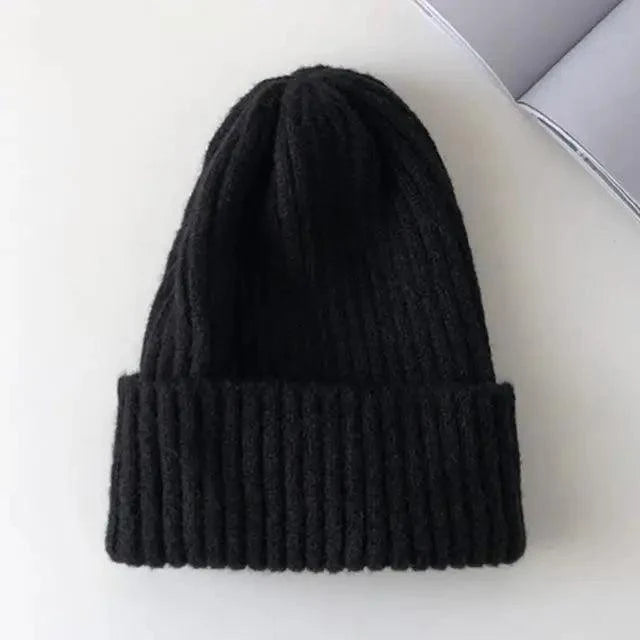 Warm Winter Casual Soft Beanies Cute Unisex Comfortable Knitted Outdoor Autumn Caps For Cold Weathers Thick Colorful Cap For Adults