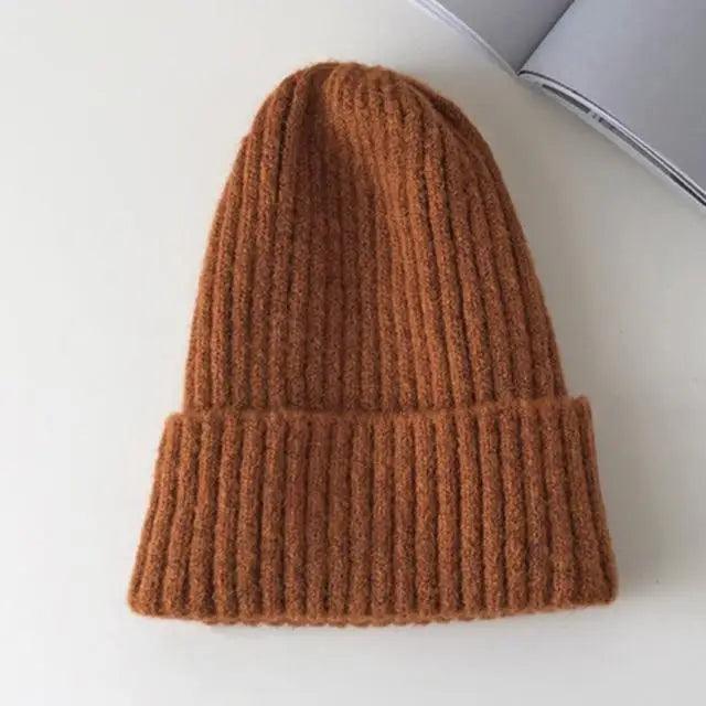 Warm Winter Casual Soft Beanies Cute Unisex Comfortable Knitted Outdoor Autumn Caps For Cold Weathers Thick Colorful Cap For Adults