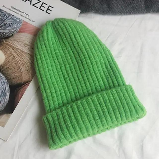 Warm Winter Casual Soft Beanies Cute Unisex Comfortable Knitted Outdoor Autumn Caps For Cold Weathers Thick Colorful Cap For Adults