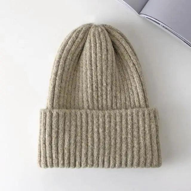 Warm Winter Casual Soft Beanies Cute Unisex Comfortable Knitted Outdoor Autumn Caps For Cold Weathers Thick Colorful Cap For Adults