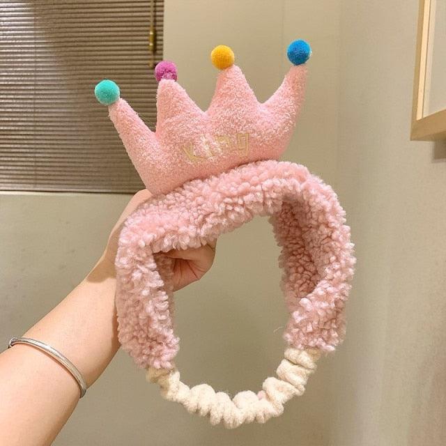 Wash Face Women Girls Hairbands Soft Warm Coral Fleece Bow Animal Ears Headbands Headwear Hair Bands Turban Gorgeous Hair Accessories For Women