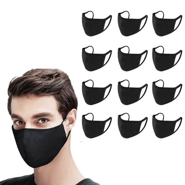 Washable & Resuable 2 Ply Cotton Fabric Face Mask With Elastic Earloop