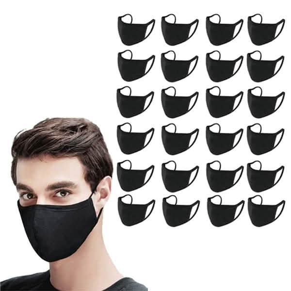 Washable & Resuable 2 Ply Cotton Fabric Face Mask With Elastic Earloop