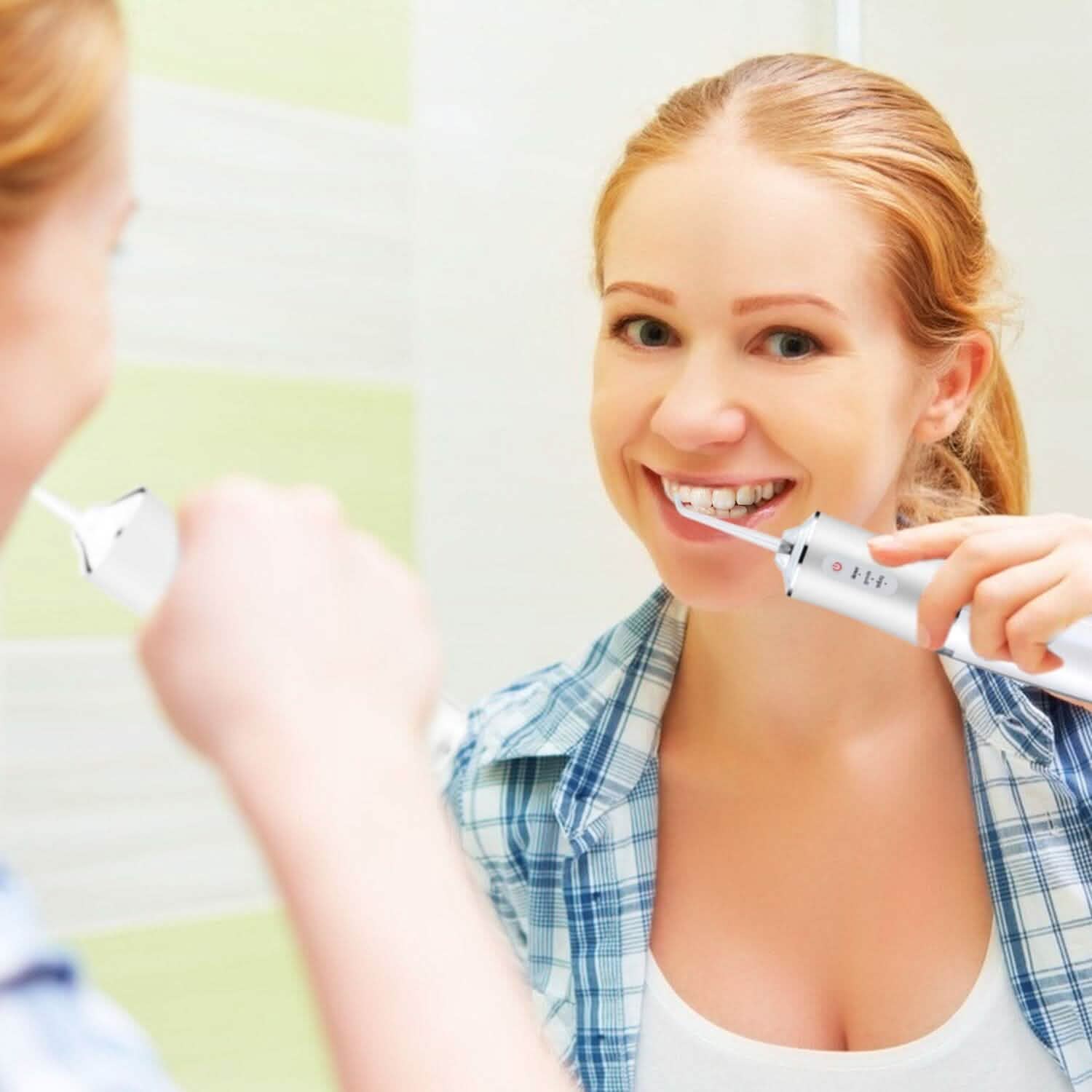 Water Flosser Cordless Dental Oral Irrigator Waterproof Teeth Cleaner