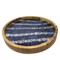 Blue Indigo Wood Server Tray