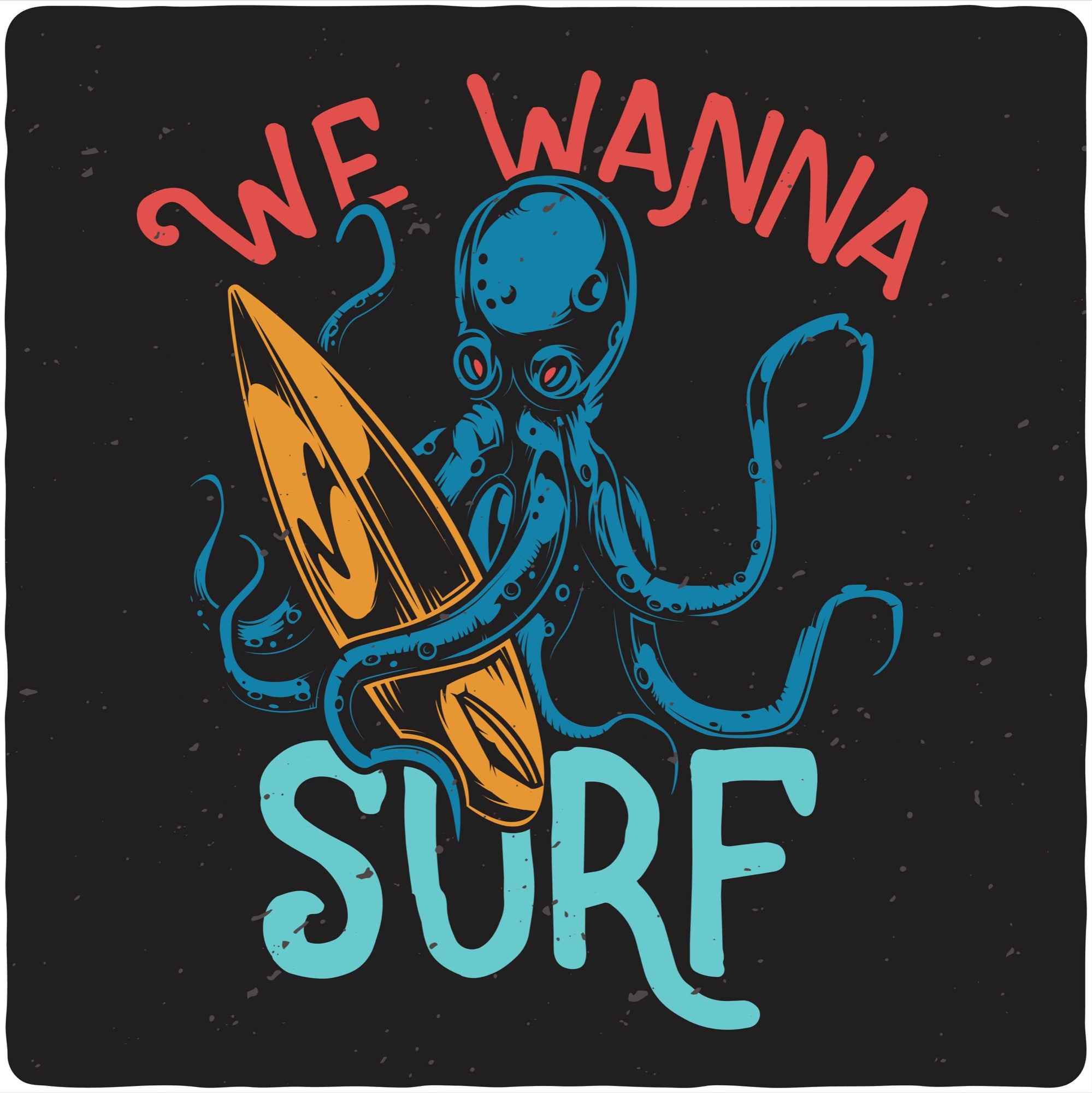 We Wanna Surf Men's Bamboo Viscose/Organic Cotton Short Sleeve Graphic T-Shirt