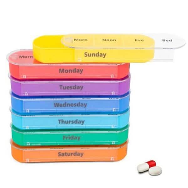 Weekly Pill Organizer Dispenser Box