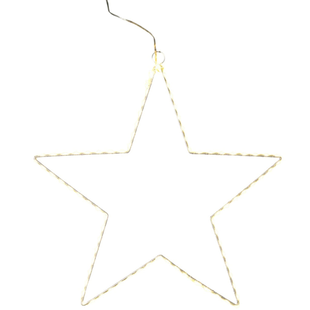 Lighted Metal Star - 15 Inch - Warm White