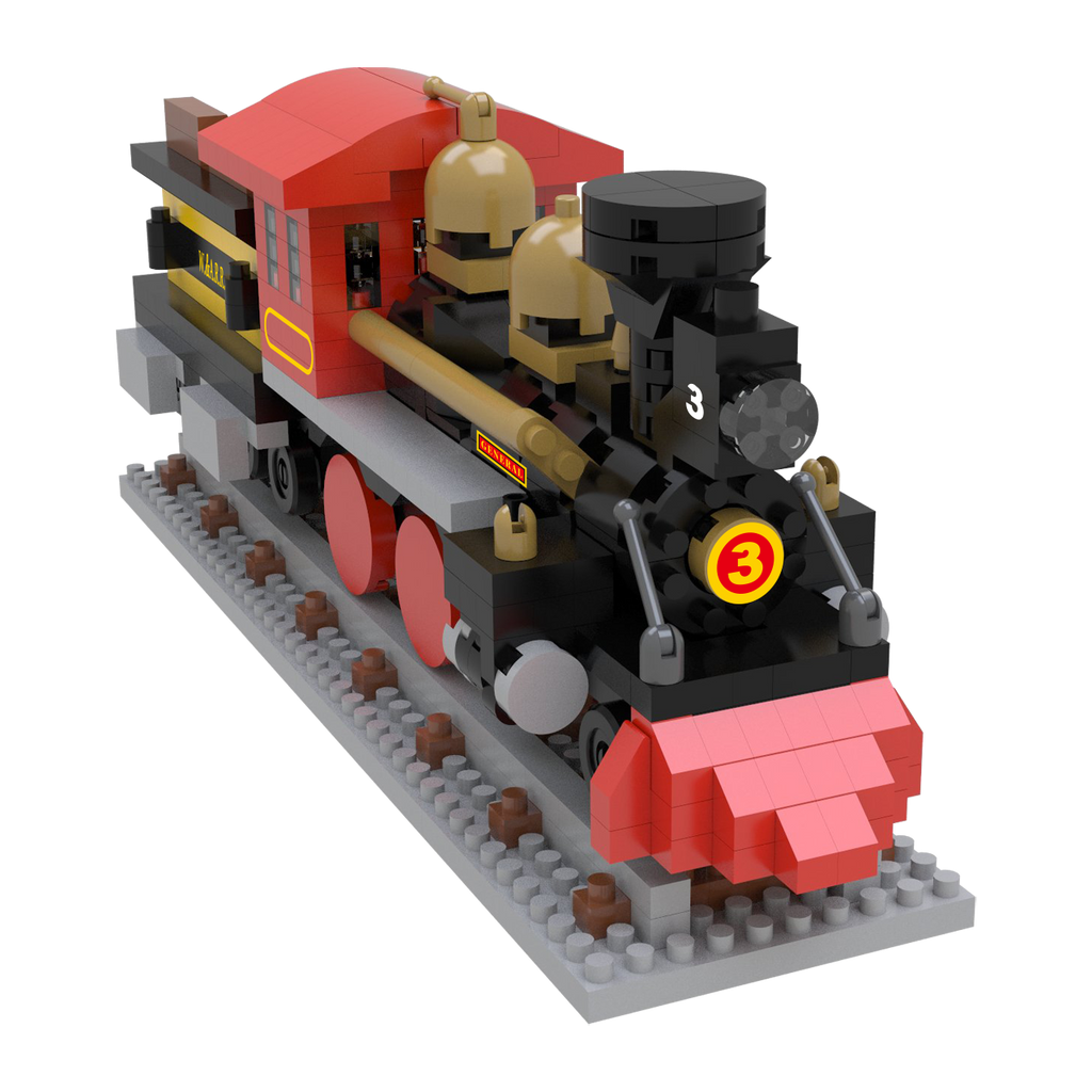 Mini Building Blocks - 4-4-0 Steam Locomotive