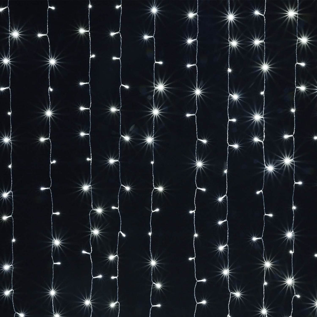 White 100 Led Rope Curtain Fairy Lights Outdoor