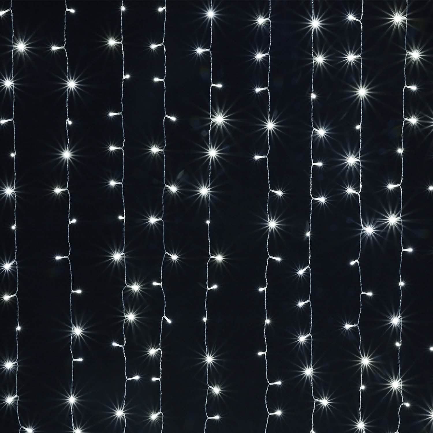 White 100 Led Rope Curtain Fairy Lights Outdoor