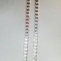 White Unisex Cuban Link Chain 24"