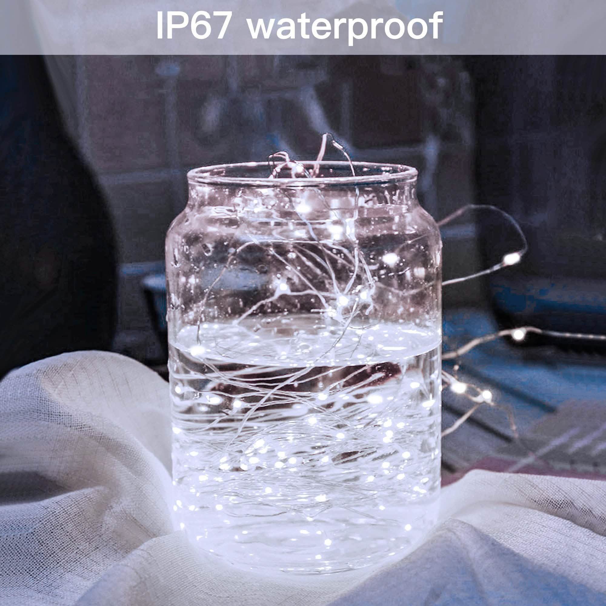 White USB Remote Control 3x3M 300LED String Lights Waterproof