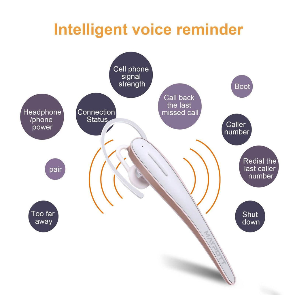 White Wireless Bluetooth 4.1 Earphone Sports Stereo