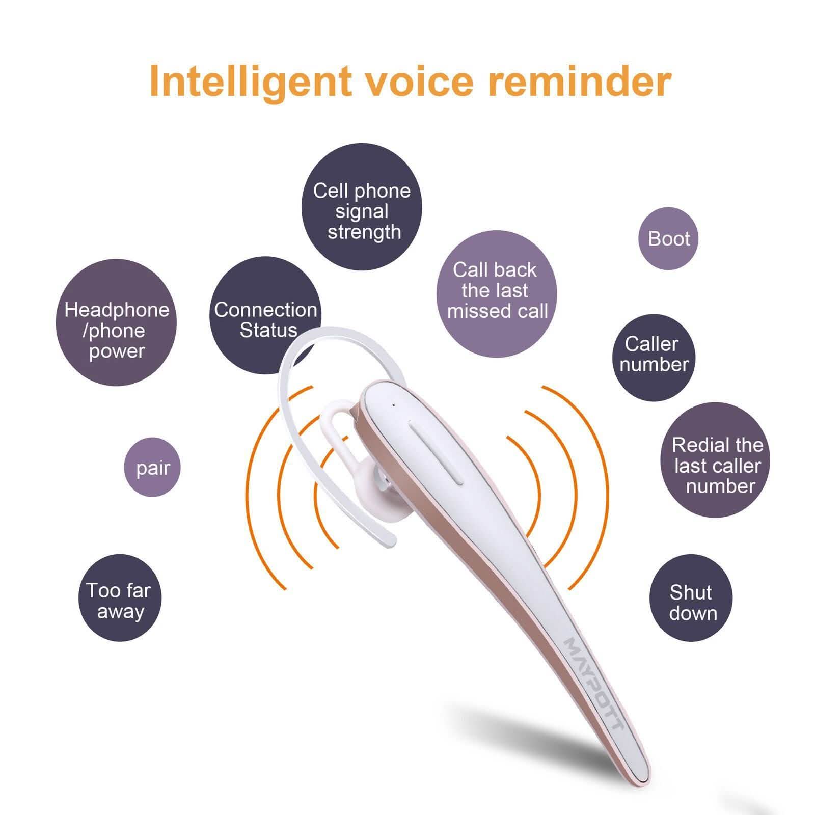 White Wireless Bluetooth 4.1 Earphone Sports Stereo