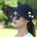 Wide Brim Sun Visor Foldable Picnic Hat Beach UV Protection Scallop Cap