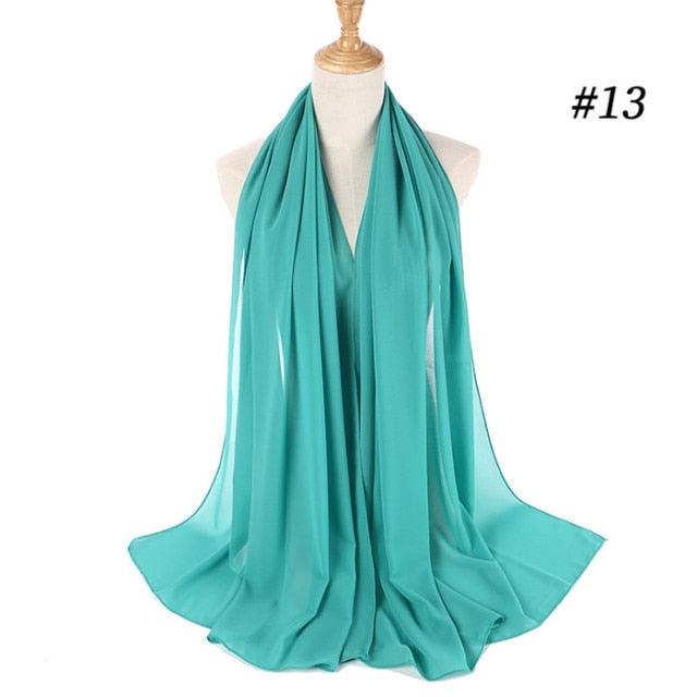 Winter Fashion Long Solid Color Soft Muslim Bubble Chiffon Hijab Scarf Shawls Hijab Elegant Scarf Wrap Lightweight Islamic Head Wear Escharpe Shawls Headband Wraps Lightweight Head Scarves Ladies Hijabs For  Women