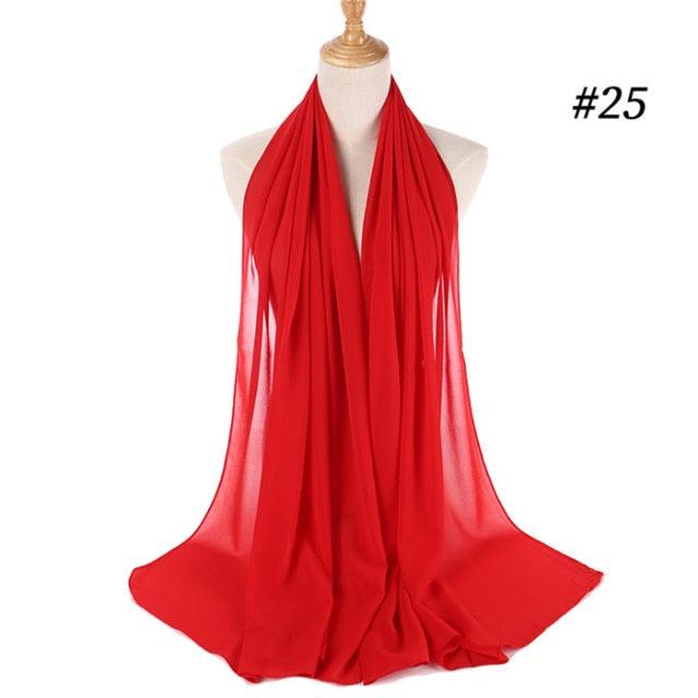 Winter Fashion Long Solid Color Soft Muslim Bubble Chiffon Hijab Scarf Shawls Hijab Elegant Scarf Wrap Lightweight Islamic Head Wear Escharpe Shawls Headband Wraps Lightweight Head Scarves Ladies Hijabs For  Women