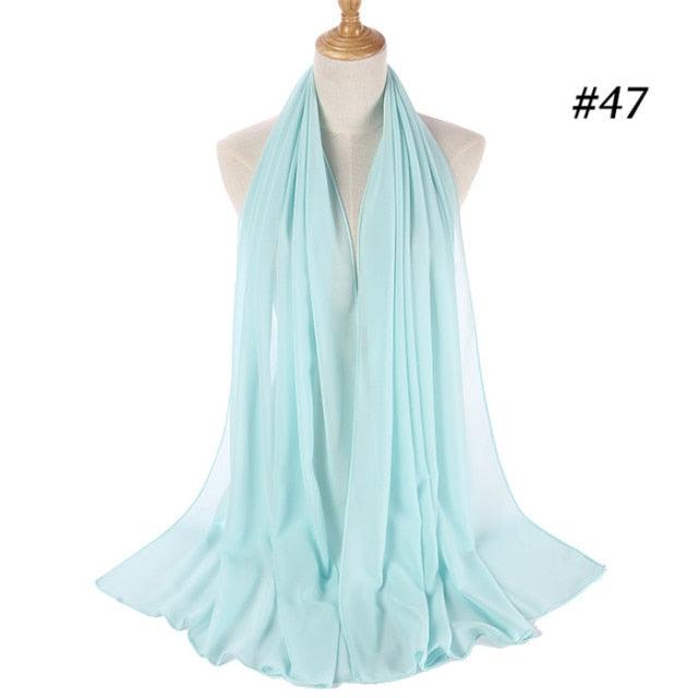 Winter Fashion Long Solid Color Soft Muslim Bubble Chiffon Hijab Scarf Shawls Hijab Elegant Scarf Wrap Lightweight Islamic Head Wear Escharpe Shawls Headband Wraps Lightweight Head Scarves Ladies Hijabs For  Women