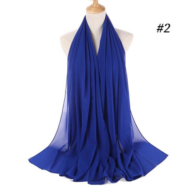 Winter Fashion Long Solid Color Soft Muslim Bubble Chiffon Hijab Scarf Shawls Hijab Elegant Scarf Wrap Lightweight Islamic Head Wear Escharpe Shawls Headband Wraps Lightweight Head Scarves Ladies Hijabs For  Women