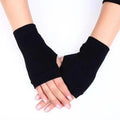 Winter Gloves Female Fingerless Gloves Without Fingers Women Warm Winter Gloves Hand Wrist Warmer For Women Winter Cute Solid Color Half Knitted Wool Gloves