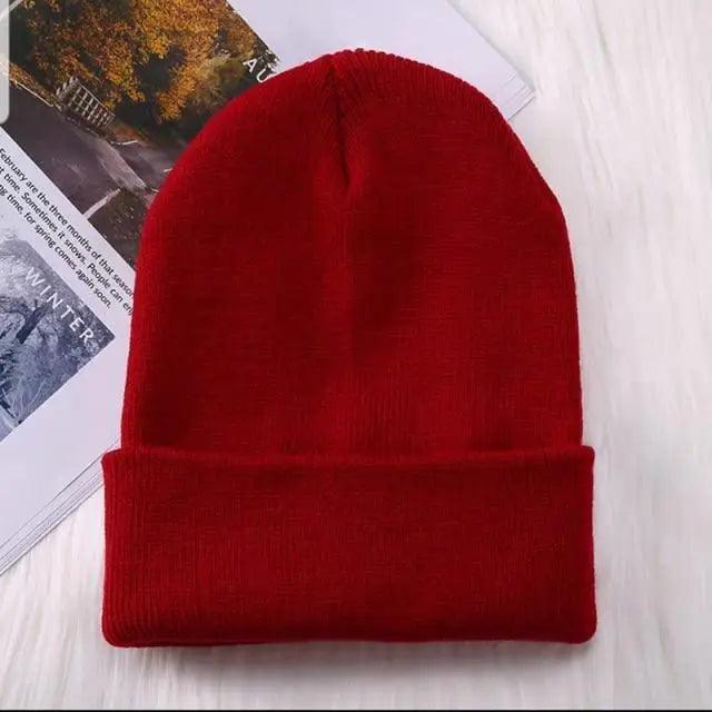 Winter Hats For Men Woman New Beanies Knitted Solid Cute Hat Girls Autumn Female Beanie Caps Warmer Stylish Ladies Casual Cap Outdoor Winter Adult Neutral Warm Hats Candy Color Knitted Woolen Hat for Women Men
