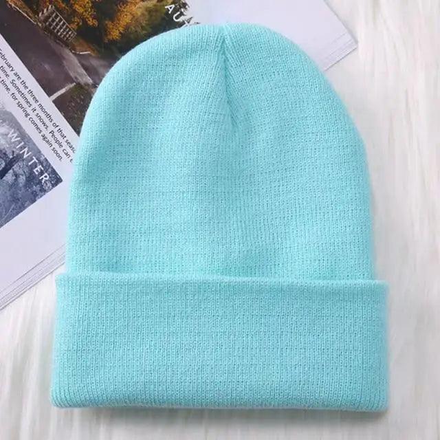 Winter Hats For Men Woman New Beanies Knitted Solid Cute Hat Girls Autumn Female Beanie Caps Warmer Stylish Ladies Casual Cap Outdoor Winter Adult Neutral Warm Hats Candy Color Knitted Woolen Hat for Women Men