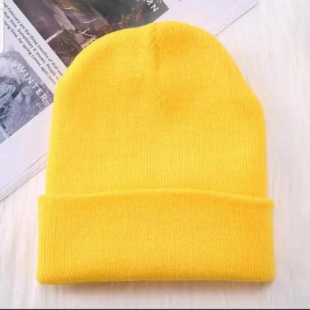Winter Hats For Men Woman New Beanies Knitted Solid Cute Hat Girls Autumn Female Beanie Caps Warmer Stylish Ladies Casual Cap Outdoor Winter Adult Neutral Warm Hats Candy Color Knitted Woolen Hat for Women Men