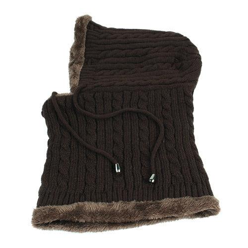 Winter Knitted Hat Beanie Men Beany Skellies Beanies Winter Hats For Women Men Caps Gorgas Bonnet Mask Brand Hats Hooded Cowl Neckerchief with Drawstring Soft Balaclava Pullover Knitted Beanie for Adults Men Women Ski Caps