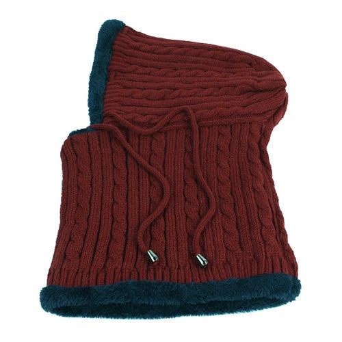 Winter Knitted Hat Beanie Men Beany Skellies Beanies Winter Hats For Women Men Caps Gorgas Bonnet Mask Brand Hats Hooded Cowl Neckerchief with Drawstring Soft Balaclava Pullover Knitted Beanie for Adults Men Women Ski Caps