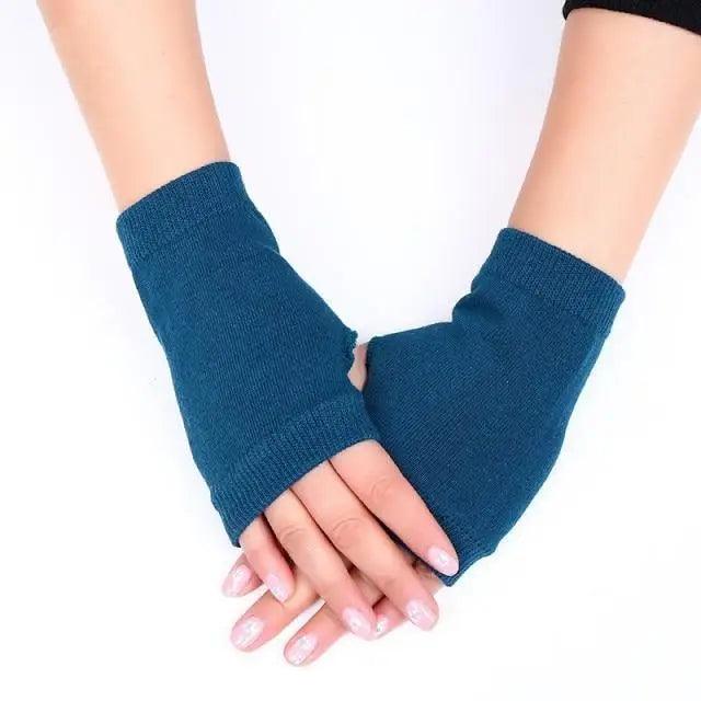 Winter Warm Thickening Wool Gloves Knitted Flip Fingerless Exposed Finger Thick Gloves Mittens Soft Cold Weather Women Gloves