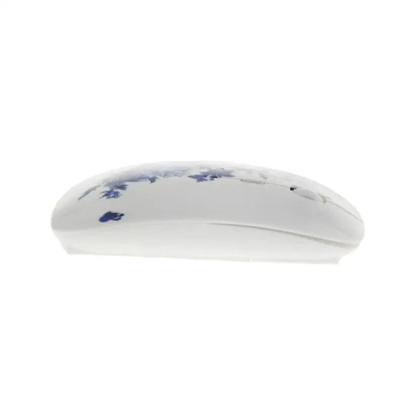 Wireless Blue White Flower Pattern Mouse Optical Mice 1600 DPI Wireless Mouse Portable Mobile Office USB Mouse
