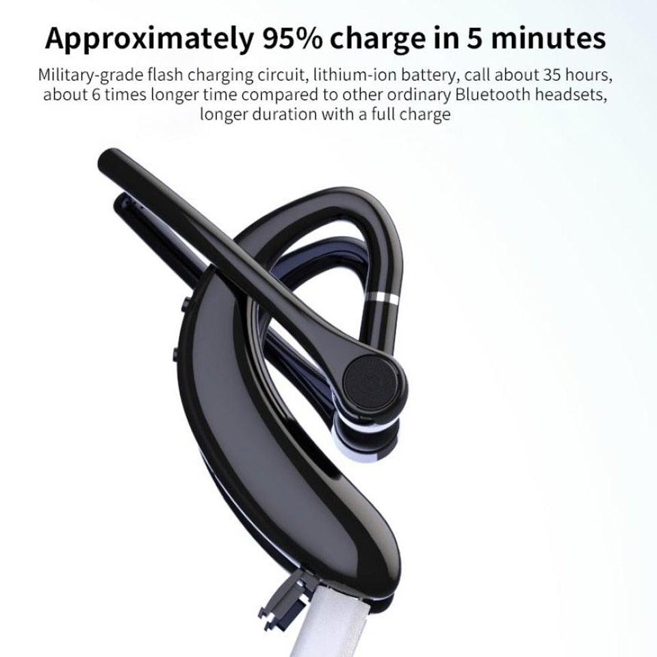 Wireless Headphones With Microphone Bluetooth Con Headset Earphones Updated Design with Industry Leading Sound & Improved Comfort, Long Wireless Range, Up to 24 Hours of Talk Time