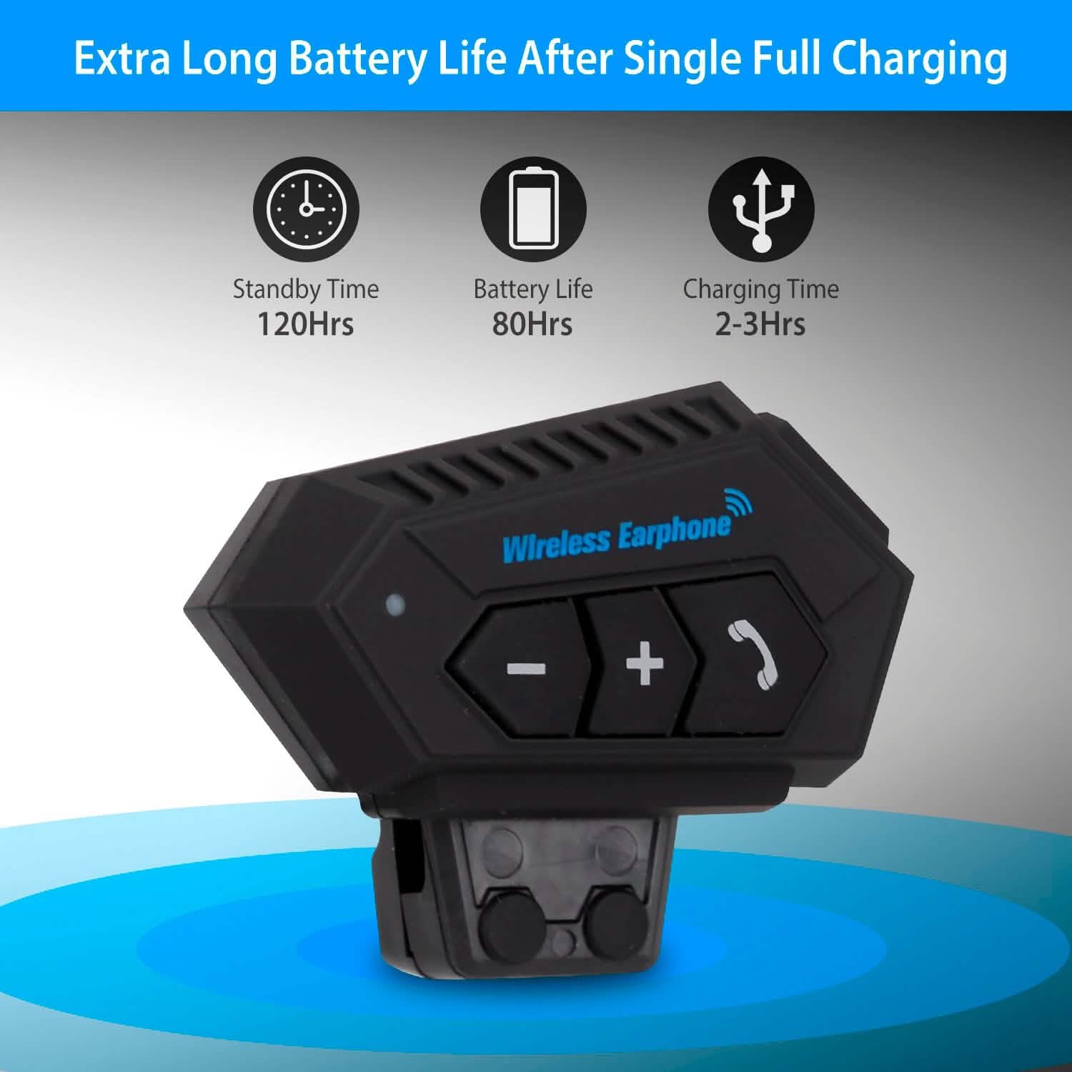 Wireless Headset Speaker Motorcycle Helmet Motorbike Headphone