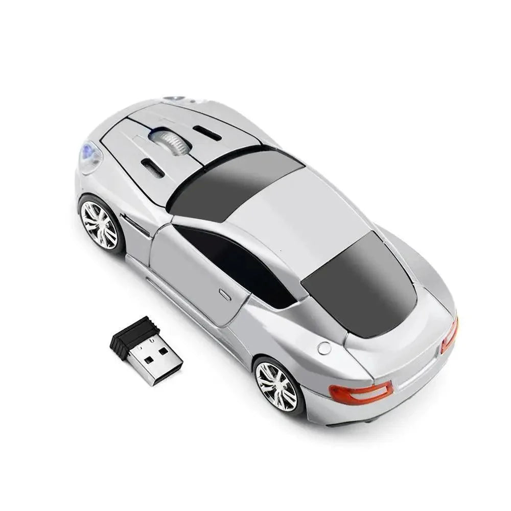 Wireless Mouse Blue Car Shaped Design 1600DPI Mouse USB Optical  Ergonomic 3D Sports Car Mice For Laptop
