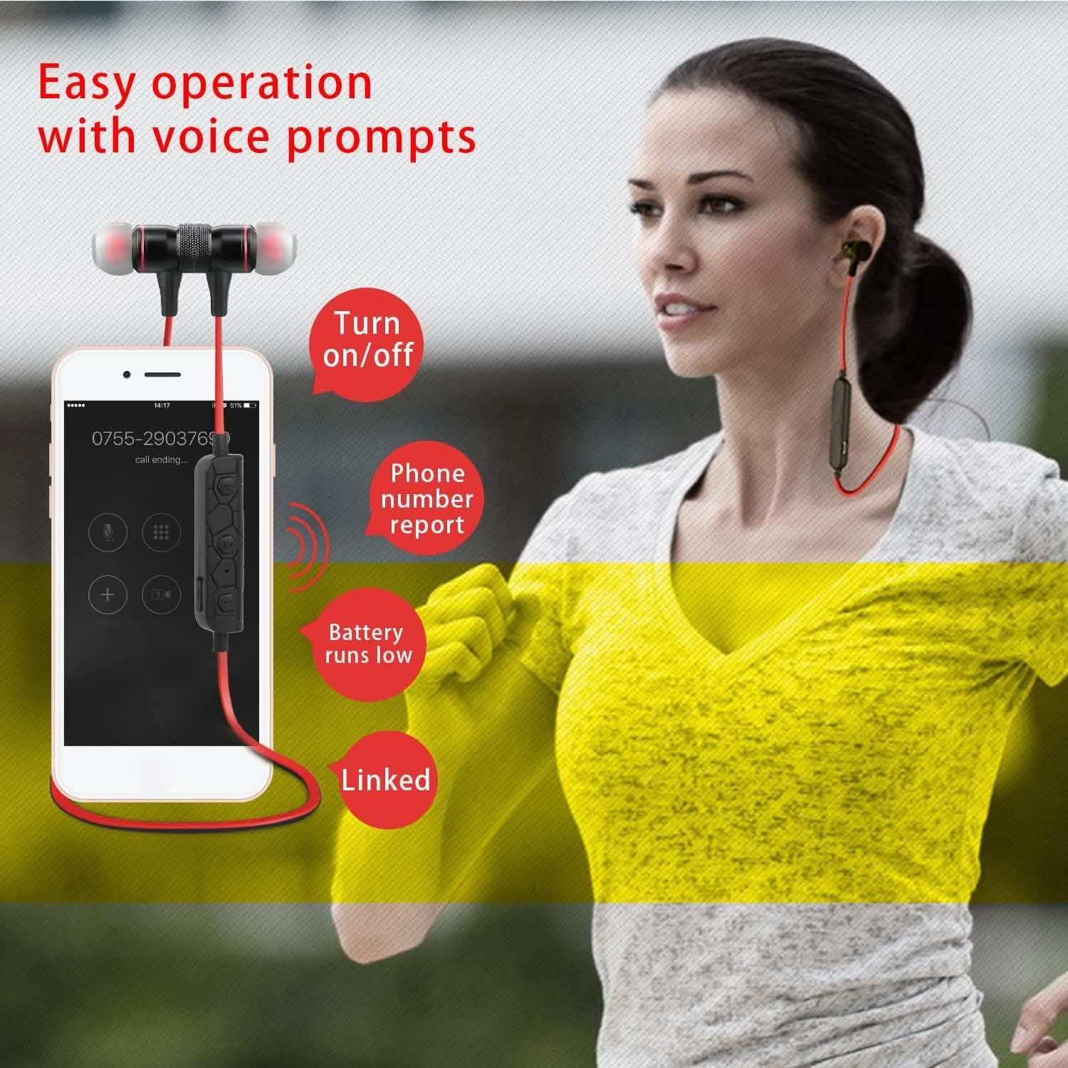 Wireless Smart Sports Stereo Earbuds