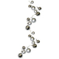 Lighted Ornament Strung 58" Garland - Silver