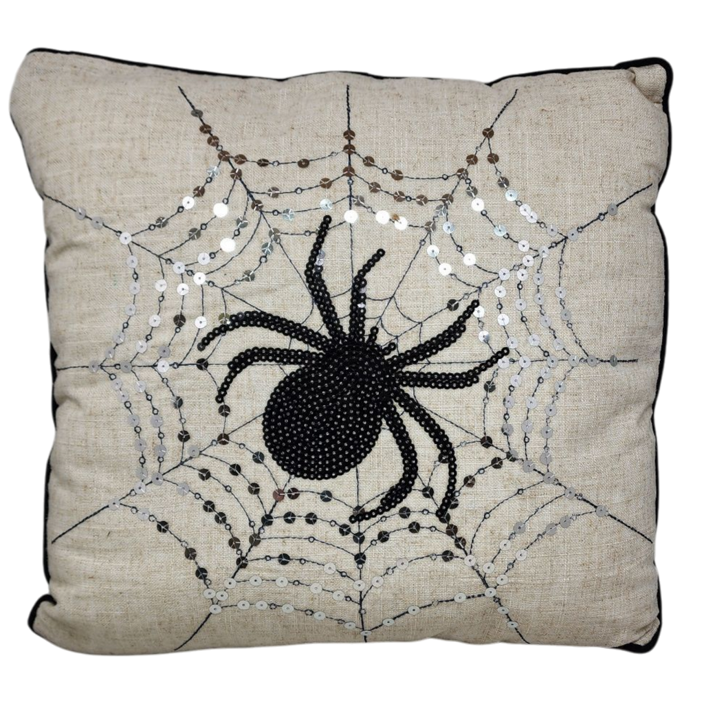 Sparkling Spider Web Pillow