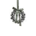 Silver Bell Wreath Ornament - 6 Inch