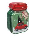 Jar Shaped Christmas Cookie Gift Tin -  On our way to Grandma's